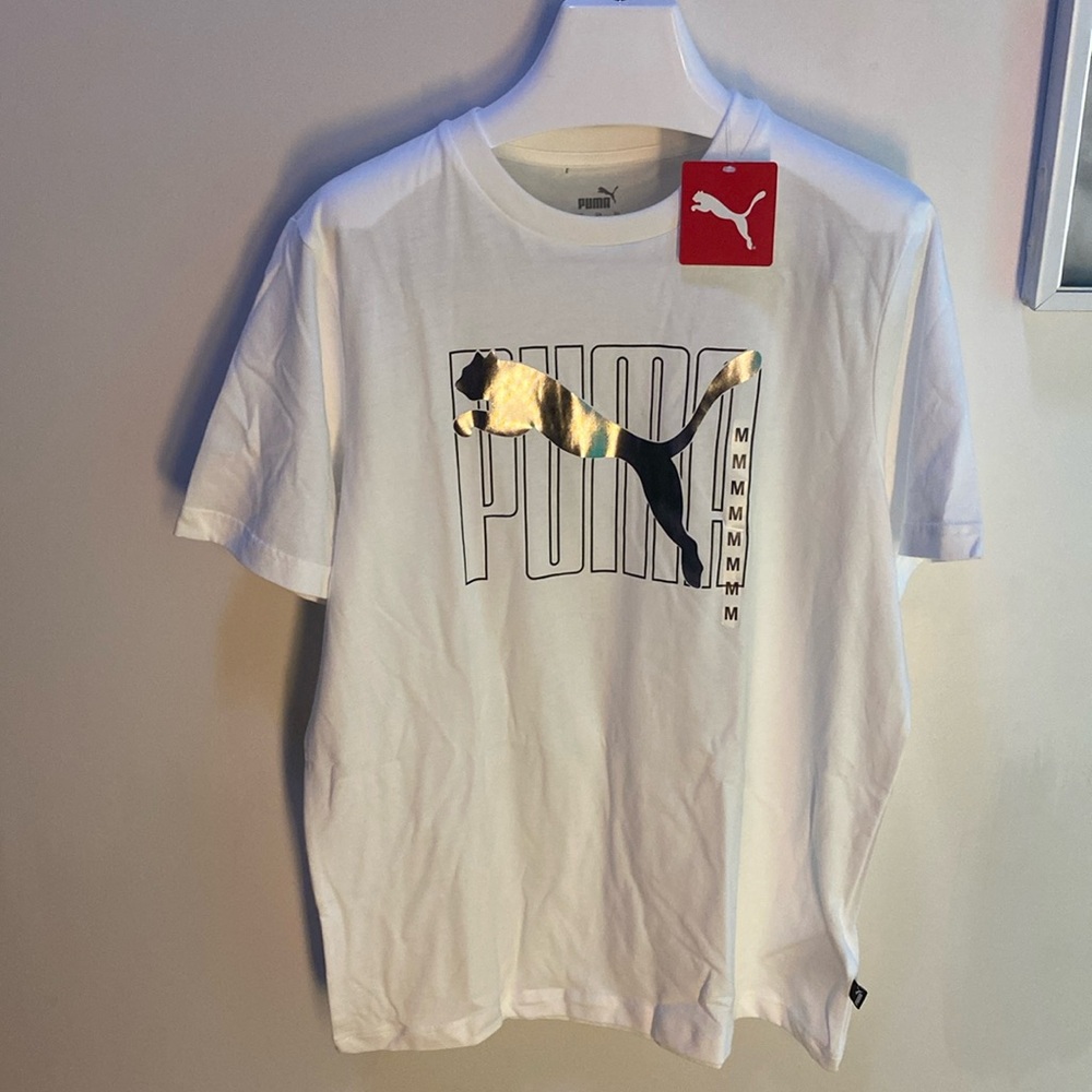 Puma hoops excellence graphic crew neck short sleeve t shirt NWT!